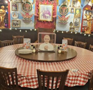 James Willems Instagram - Well, we've marked another novelty restaurant off our "Eat at every novelty restaurant at Universal City Walk" list and can confirm that when you're a Buca di Beppo you're family (style). Did we have to order every entree as a large? No. Did we have to request the "romance room" after already having been seated at another table? No. Did we have to speak in thick mafioso accents? Absolutely not. But we did. And it was a night we'll never forget, because of it.

City Walk Dining Checklist 
- Toothsome Chocolate Emporium ✅ 
- Margaritaville ✅ 
- Bubba Gump Shrimp ✅ 
- Bucca di Beppo ✅