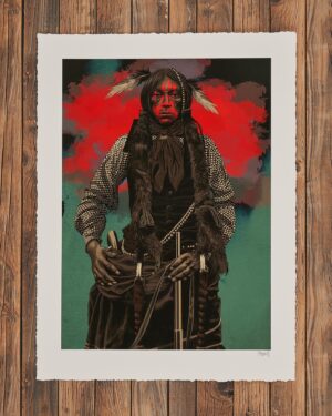 Jamie Hewlett Instagram - The Crossover is a focussed warrior who wears modern shirt with pistols and a rifle, a reference to early trading between indigenous people and the settlers.