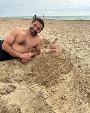 Jamie Jewitt Instagram - Lovely weekend spent with the rugrats! We visited the real fireman sam today at Brentwood fire station, Nell was in her element. 👉 yesterday was a trip trip to the beach 😎♥️