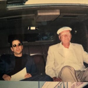 Jamie Kennedy Instagram - On my way to an award show with the original RFK in the early 2000’s. After party at the Beverly’s Hills hotel. Living the dream. First Kangol hat I ever saw was on my father’s head. Pimp’n ain’t easy! Love u pop. I’ll be sure to bring you a pack of Viceroys in the next dimension. Happy Father’s Day. The original Bill Gluckman. #Philly #Malibu.