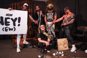 Jamie White Instagram - Lil Pis & the Gang…
-
@rjcity 
@thecoltengunn 
@theaustingunn 
#BANGBANGGANG
#AEW
