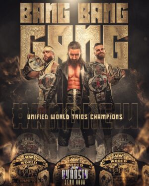 Jamie White Instagram - #AndNEW!

The #BANGBANGGANG are your NEW Unified World Trios Champions!

#AEWDynasty