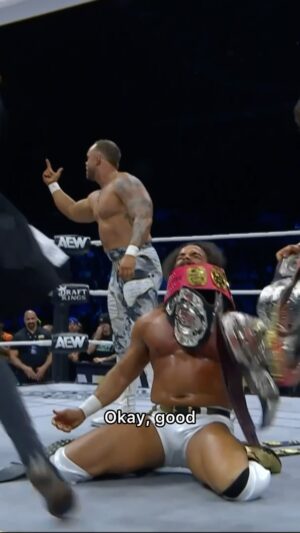 Jamie White Instagram - Unified World Trios Champ @jaywhitenz just anointed Juice Robinson as one quarter of the AEW Unified World Trios Champions! Watch #AEWRampage on TNT!