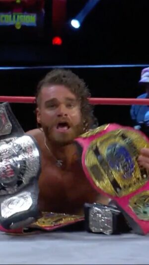 Jamie White Instagram - Bullet Club Gold defended the Unified World Trios Titles against Top Flight & @actionandretti on #AEWCollision!