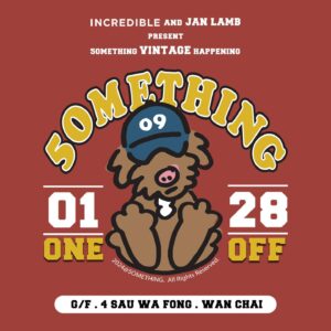 Jan Lam Hoi-Fung Instagram - OneOff本地人手絲印美製Vintage 衛衣，不設售賣，只供展覽，展期至30/1。

另有One Off Badge, Badge & Sticker Set明天上架。

#INCREDIBLEX50METHING
#OneOffVintageCollection
#Gf4SauWaFongWanChai