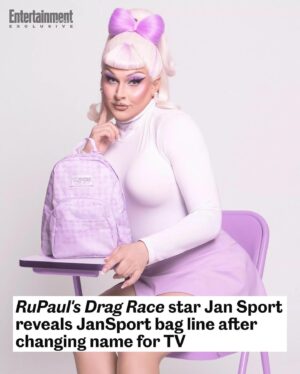 Jan Sport Instagram - The @jansport x Jan Sport collaboration is officially here! Check out my exclusive interview with Entertainment Weekly in my bio 💜
Interview @entertainmentweekly @joeynolfi
Pictures @tannerabelofficial
Hair @mistygwigs
PR @witchhousepr