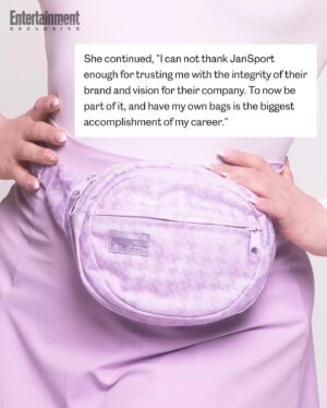 Jan Sport Instagram - The @jansport x Jan Sport collaboration is officially here! Check out my exclusive interview with Entertainment Weekly in my bio 💜
Interview @entertainmentweekly @joeynolfi
Pictures @tannerabelofficial
Hair @mistygwigs
PR @witchhousepr