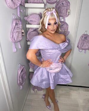 Jan Sport Instagram - Me and my children 💜 Drag Con Day 1 💜 I am so overwhelmed by the love I’m receiving on my backpack and fanny pack. It is truly something I really have believed in and I’m so happy you all love them as much as I thought you would. Thanks to my sisters who came by the booth today, thanks to my FANS who came by the booth today, thank you @jeffreykellydesigns for this dress and @baehmbaehmwigs for this wig! Thank you @jansport and @ginagaran for driving the ship, seeing this through, and believing in me! thank you @tianabiscuitofficial for helping me all day and thank you @ejdohring for being there for it all 😊 I love you babes! See you tomorrow at 10!