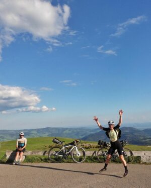 Jana Kesenheimer Instagram - „Allez, pédalez, Bonne Chance Les filles“ - That’s what a maybe 6-year-old sang to us at the start of the climb towards Petite Ballon. It’s funny because his melody accompanied us for the rest of our trip, and whenever things got a little exhausting, we sang this to motivate each other.

The Vosges surprised me with their beauty even more than I expected - it felt like the „little Pyrenees“ to me.

It was my first time going bikepacking with a trio of women, and it was awesome. We found beautiful bivouac spots along the route, and besides indulging in cake, coffee, ice cream, and all those lovely things, we covered more than 600km and almost 12,000 meters of ascent in four days - with the weather on our side.

I love everything about this trip!

Route in my @komoot collection and on @strava 

___ unpaid ad/brand mentions 
@specializedde #iamspecialized 
@evocsports @gloryfy_unbreakable #beunbreakable 
#bikepacking #bikelife #vosges #schwarzwald #bivak 
#ultracycling #roadbike #aethos