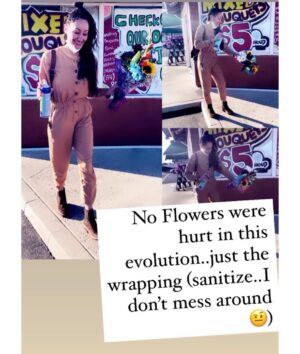 Janab Kareem Instagram - I guess I might be taking this spray down pretty serious..I love my flowers💐 ..I had to switch up my normal flower shop to one that was more open.aka “outdoors”..this is all that’s happening on this excursion ..driving back home 🏡 😷 
#socialdistancing #covid #inhousestudio #workfromhome #takeprecautions #seniors #assit #peoplematter #flowers #goodvibes  #blackandwhite #multiracial  #irish #Muslim #trends #hollywoodactress  #animallover #actress #veteran #ethnic #tv #film #Australia #india #southafrica #unitedstates #militarywomen #bollywood #humanitarian #planetarian