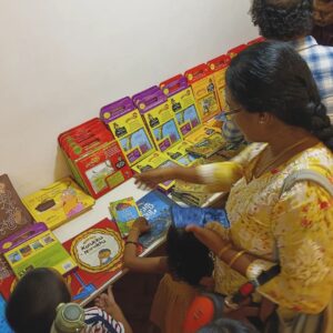 Janaki Sabesh Instagram - A new generation, A classic tradition- Our recent partnership with the Goethe Institut led to an unforgettable session brimming with laughter, rhythm, and sweet nostalgia. 

Janaki Sabesh (@maajanaki ) had the little ones dancing and singing to the timeless melodies of Karadi Tales, while Muralikrishnan (@drumsmurali )enchanted them with his captivating tunes and charming instruments. 

A new generation discovered the timeless magic of old Karadi rhymes, with some kids already familiar and others eagerly picking them up along the way!

#karaditales
#karadithebear
#goetheinstitutchennai
#karadirhymes #musicalevent #musicandstories #kidsaudiobooks #childrensbooks #childrenspublishing #childrensevents #indianchildrensliterature
