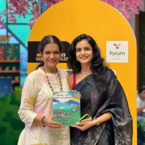 Janaki Sabesh Instagram - “Every story starts with a simple idea”
 
There is usually a moment when an idea takes root and begins to grow. It’s just like how the concept behind my new book “Mugi and the Rainbow” was rooted years ago. The funny part is that I didn’t even know it would be a part of my adventure back then. It was just a mention of a prompt by a friend about a squirrel chasing a rainbow which stayed with me for years. And now I know why! When @dcbooks approached me to write a picture book for them, I decided to revisit that idea. It just felt perfect. Sometimes, everything comes together seamlessly at the right time!

Once I had the idea, I brainstormed with my young friend and fellow stage actor, @shreyaaasuresh. We had much fun and lively discussions in developing the story. Thank you Shreyaa for your inputs! After the manuscript was ready, it was time for illustrations. Navleen Kohli @odes_to_things did a great job and it was very interesting to communicate directly and share my vision as I wanted each character to have a unique and appealing personality. Her illustrations turned out exactly as I had hoped, adding a beautiful dimension to the story.
 
The highlight was during the book launch, last week, at DC Book Fest in Forum Kochi Mall, where I narrated the story of “Mugi and the Rainbow.” It was launched by the talented Malayalam playback singer @iamindulekha!
The most touching part was when she shared a photo of her little boy enjoying the book with me, so much so that he even went to bed with it! I am glad that it was she who launched the book! It felt like it was all worth it, and there is MAGIC in storytelling.
 
I was pleasantly surprised when they approached my biggest cheerleader and supporter, @rekha_raghav sister, to receive the first copy. We were both overjoyed and sharing that lovely moment with her was so beautiful❤️
 
This is a light-hearted book about friendship and trust. It’s about characters with different personalities coming together for a common goal. Maybe the real treasure is the friends we make along the way, which is also the essence of the book! 
 
Head over to the link in my bio if you would like to have a copy .. let me know your thoughts!