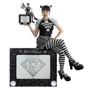 Jane Labowitch Instagram - brb switching my career to photoshopping progressively tinier versions of myself into selfies 💎

#etchasketch #etchasketch60 #princessetch