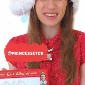 Jane Labowitch Instagram - Collaborating with @spinmaster for their NEW Elf Etch A Sketch is my dream come true! 🥰 These new Etch A Sketches are the COOLEST way to ring in the 20th anniversary of Elf ❄ #EtchASketch #elf20th #ad