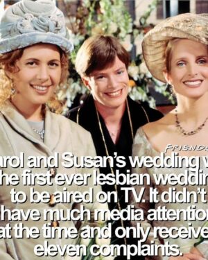 Jane Sibbett Instagram - Did you know I was married twice on this day? Today is Carol & Susan’s 27th anniversary! Yes, The One with the Lesbian Wedding on Friends aired on this evening and our lives were never the same. I wasn’t home to watch it because it was also my wedding anniversary, and while I am no longer married to my wasband, I will be forever grateful we have three amazing children on this planet, two heavenly babies, and share one TV son who I’ve not seen in a very long time. Thank you dear souls who wrote to me today, and to Jess who is the best TV wife ever, I love you 💕Tell someone you love them while you can. It’s an historic night for people who go through tremendous acts of courage and love to stand up and be seen for love forever. Give true love your support. The world needs more LOVE. Yes? Yes. Always. #anniversary #happyanniversary #friends #friendsfans #nbc #warnerbrothers #mustseetv #thankyou #lgbt #lgbtq #lgbtqia #wedding #ilovemywife #grateful #hollywood #writers #producers #actor #gifts #weddingdress #comedy #with #heart #big #day #women