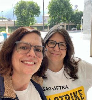 Janie Haddad Tompkins Instagram - Out there 👀 real good ones on the picket line this 103rd day of the @sagaftra strike! Dear AMPTP, we are behind our negotiating committee 💯!!! 

#SAGAFTRAstrong #SAGAFTRAstrike #Power2Performers #SolidaritySeason