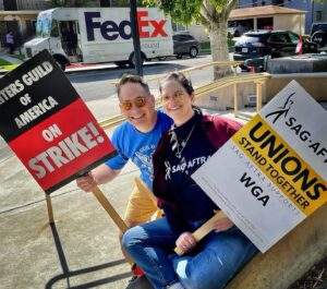 Janie Haddad Tompkins Instagram - 1) How it started.
May 2, 2023
2) How it’s going.
November 8, 2023
#191days
#WGAatWB #WGAStrong
#SAGAFTRAStrong #1u #Union #UnionStrong 
#PowerToPerformers#
#SolidaritySeason
#WeWon
✊✊✊✊🔪🔪🔪