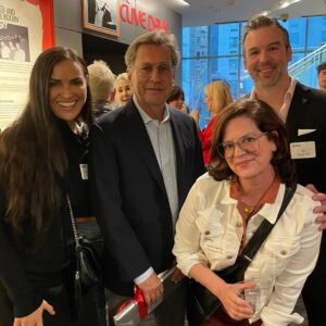 Janie Haddad Tompkins Instagram - My fellow @smumeadows alums @heidi_marieferren & @the_jon_snow with fellow alum Rick Jaffa who writes PLANET OF THE APES (along with his wife Amanda Silver) at the SMU mixer tonight! Was illuminating hearing Rick speak about his career journey and the biggest treat to be seated with my BEYOND talented acting colleagues! #ActorsLife #SMU #SMUMeadows #KingdomofthePlanetoftheApes