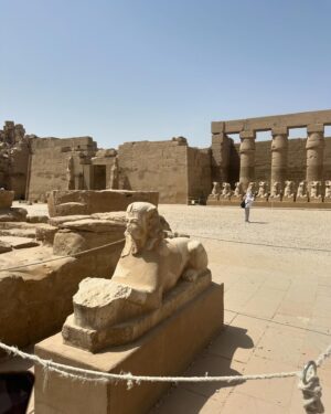 Janina Ramirez Instagram - Back from SUCH an exciting trip to Egypt! New conservation work has revealed such extraordinary colours in Karnak Temple. The original paint was so vibrant. A reminder that the past was full of colour.