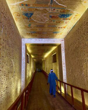Janina Ramirez Instagram - Back from SUCH an exciting trip to Egypt! New conservation work has revealed such extraordinary colours in Karnak Temple. The original paint was so vibrant. A reminder that the past was full of colour.