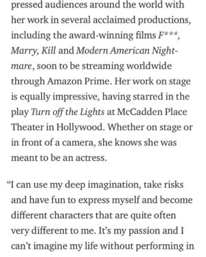 Janine Gateland Instagram - Another wonderful article on my role as Becky in the awesome tv show ‘Illville’. @illville_artbytrade @brittanychrishawn @ausarmoore