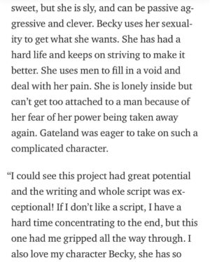 Janine Gateland Instagram - Another wonderful article on my role as Becky in the awesome tv show ‘Illville’. @illville_artbytrade @brittanychrishawn @ausarmoore