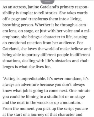 Janine Gateland Instagram - An article I had the pleasure of being in for my film @f_marry_kill_the_movie