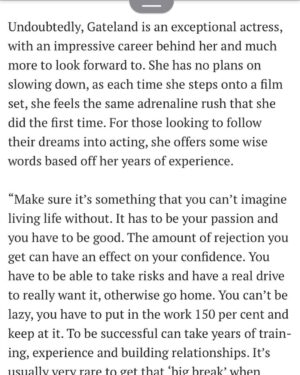 Janine Gateland Instagram - An article I had the pleasure of being in for my film @f_marry_kill_the_movie