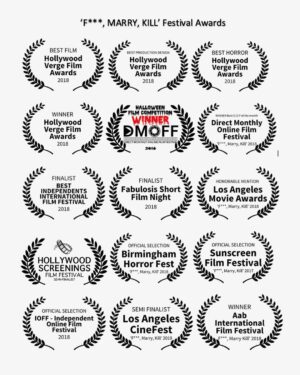 Janine Gateland Instagram - My film @f_marry_kill_the_movie has been doing so well in the festival circuit. This is just some of the awards. Congrats to all the cast and crew 🎞 🎥 🎭