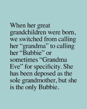 Janna Levin Instagram - All immigrant families are mystified by the other generations. As Mother’s Day approaches, Broadcast is proud to present Janna Levin’s ode to her Grandma Eve, who she calls “an enigma in some ways, an anathema in others, often unintentionally hilarious.” Eve was 101 when she passed—still lived alone, still wore heeled mules, still full of vinegar. Read the essay in full at the link in bio 🖇️🐟🧊🍽️