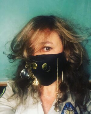 Janna Levin Instagram - Cool swag including masks and patches from @unicorngenius for the @pioneerworks store