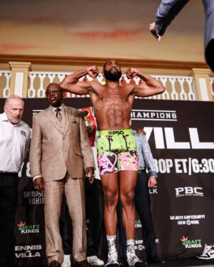 Jaron Ennis Instagram - 145.5 ⚖️💪🏾🔪🆙 🤫😈 I can’t wait 🥶Another day another dollar 😉#TeamEnnis #LetsGetIt❗️Tune In tomorrow at 9:30pm #DontWantToMiss 😮‍💨
#Showtime📺🤪
#EnnisVilla 
#MainEvent 
#TeamEnnis 🐺⚰️
#AndStill🤴🏾💫
#Undefeated 
#LLJJ 👴🏾❤️ 
@tahstones : 📸
@onlyfans