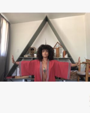 Jasmine Mathews Instagram - meta.Morph.isis: 
A collection of a Free Being 
Pt. 2

Morph- from the Greek morphos. To gradually change from one thing to another. To be transformed. 
Once we put fire pon Babylon and transcend from the land that black is sin, the ancestors drum up a beat and heaven raises its horns to assist and witness the beauty of the Black Body transform. As our Community sage Mama Badu so eloquently put it, Pt. 2 is Morph, the stage, “when niggas become gods...”

And my my my would you look at what was buried underneath all of that oppression. The swag. The shine. The flow of pure God expression. No wonder they tried to keep us from tapping in to our own Truth; we possess an energy of Creation untold, monatomic gold, our very souls create the fountain of youth. Mali. Kush. Sumer. Kemet. Too many empires to name, all gave birth to the technology and wisdom they wanna take credit for and now claim. But enough about them and enough about the past, for in You lies an energy that can create a new world that will last for generations to come and give birth to Free Beings that will never have to worry or contemplate the meaning of feeling less than or unworthy because that’s already been healed in you. When niggas become gods they birth gods with an even higher point of view. So how does it feel to be an ancestor of the ones who helped earth ascend, all because you chose to stop accepting the lies and playing pretend. Like you haven’t always been a Divine Free Being created to express the essence of heaven just by taking in air and breathing. Yeahhhhh that’s right, now you feeling It. So go on head and stretch out, cause that god body has been asleep for centuries deep. Rise up and stand and ohhh my damn, the earth just shook a little. I guess the world is starting to see that when niggas become gods, they flyy free. 
#WhenNiggasBecomeGods #ReclaimYourBeing #TheHealer #Lighthouse 👁✨✨ 

📸: Me and my tripod