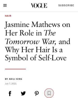 Jasmine Mathews Instagram - Catch my at home interview with @voguemagazine #TextureDiaries series where I talk about my natural hair journey and not allowing fear or the projection of others fears to dictate how you live your life. 

Freedom and joy begins with self and we must reclaim our lives in order to live out our highest dreams and fulfill our destiny. At the end of the day, this journey is about you and You. 

Thank you to my wonderful publicists over at @wolfkasteler @annickrenee and @laurensydappel for this opportunity. I’m so grateful for you both! 

Shoutout to @spelman_college that started me on my self-love journey and to black womben everywhere, for our fearlessness, our resiliency and the creativity and boldness we have when it comes to self-expression. We some magical Beings baby, I’m forever inspired by us! 

Link in bio. 💜