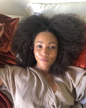 Jasmine Mathews Instagram - Catch my at home interview with @voguemagazine #TextureDiaries series where I talk about my natural hair journey and not allowing fear or the projection of others fears to dictate how you live your life. 

Freedom and joy begins with self and we must reclaim our lives in order to live out our highest dreams and fulfill our destiny. At the end of the day, this journey is about you and You. 

Thank you to my wonderful publicists over at @wolfkasteler @annickrenee and @laurensydappel for this opportunity. I’m so grateful for you both! 

Shoutout to @spelman_college that started me on my self-love journey and to black womben everywhere, for our fearlessness, our resiliency and the creativity and boldness we have when it comes to self-expression. We some magical Beings baby, I’m forever inspired by us! 

Link in bio. 💜