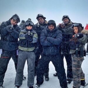 Jasmine Mathews Instagram - How me and the crew looking at you cause you haven’t watched the #1 streaming movie in America yet! 🤨 

Swipe for a little Iceland BTS action, where many a snowball was thrown, I kept asking every five minutes “how do you know if you have frostbite 😂,” and @seyga tried to teach me how to floss on top of a glacier and I just couldn’t smh... I promise I really do have rhythm tho lol 🤷🏽‍♀️! 

Thank you all so much for supporting and showing love to an awesome movie put together by an even more awesome team. You are so appreciated! 

Go watch @thetomorrowwar right NOW on @amazonprimevideo and comment some of your favorite moments down below! 💜