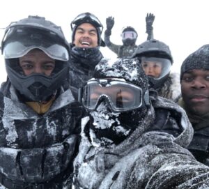 Jasmine Mathews Instagram - How me and the crew looking at you cause you haven’t watched the #1 streaming movie in America yet! 🤨 

Swipe for a little Iceland BTS action, where many a snowball was thrown, I kept asking every five minutes “how do you know if you have frostbite 😂,” and @seyga tried to teach me how to floss on top of a glacier and I just couldn’t smh... I promise I really do have rhythm tho lol 🤷🏽‍♀️! 

Thank you all so much for supporting and showing love to an awesome movie put together by an even more awesome team. You are so appreciated! 

Go watch @thetomorrowwar right NOW on @amazonprimevideo and comment some of your favorite moments down below! 💜