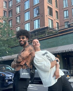 Jason A. Rodriguez Instagram - Happy Pride. 
A reminder to keep loved ones close. 
Keep close family who accept you and family who choose you.

Shirt @willychavarrianewyork 
Thank you @gotham.ny for the invite! 🌈🌪️