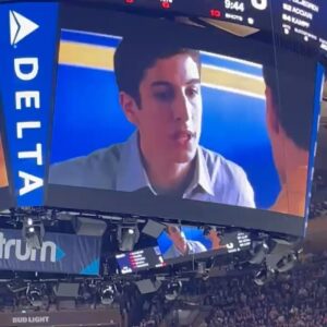 Jason Biggs Instagram - Thanks as always for having me, @nyrangers @thegarden! Please don’t tell anyone that was Bud Zero in my cup. #letsgorrangers