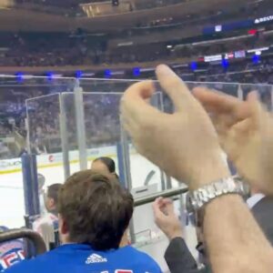 Jason Biggs Instagram - Thanks as always for having me, @nyrangers @thegarden! Please don’t tell anyone that was Bud Zero in my cup. #letsgorrangers