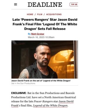 Jason David Frank Instagram - After all the hard work by Jason and the rest of the cast and crew of the Legend of the White Dragon @lotwhitedragon, the film will be released Labor Day Weekend. Click on the link in the stories to see the official announcement from @deadline!
.
.
.
#jasondavidfrank #jdfffn #jasonfrank #jasondfrank #lotwd #legendofthewhitedragon #legendofthewhitedragonmovie #legendsneverdie #erikreed #dragonprime #whitedragon