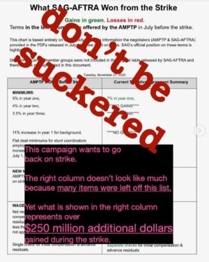 Jason George Instagram - If folks are manipulating the gains in the @sagaftra #contract to make the $1Billion look smaller, I think we have to start questioning motives 

@charliebodin is 2 for 2 breakin em down today

#sagaftrastrong