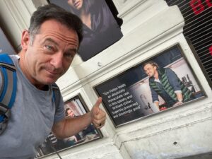Jason Isaacs Instagram - So proud and, along with the audience, thrilled to see my boy commanding the stage today, breaking hearts and filling pants. Equally terrifying, he’s recording music and has a book coming out too. I feel smug if I take the bins out on the right day (doesn’t happen often). I’d hate him if I didn’t love him. 

@222aghoststory 
#WayBeyondTheWandNow
#Naches
#MalfoyManner

That’s a work tan btw. I haven’t caught trumphilis.