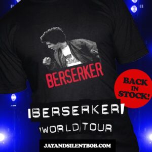 Jason Mewes Instagram - My love for you is ticking clock BERSERKER! Now back in stock, the Berserker T-Shirt! Girls think sexy, so get yours now at *Link in Bio*

#jayandsilentbob #clerks #berserker
