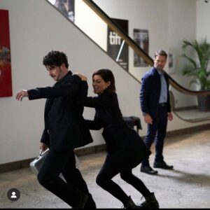 Jason Priestley Instagram - Hey Canada! Another new episode of #privateeyes tonight at 10:00 on @globaltv  Tonight #shangie crack a case at the world famous Toronto Film Festival @tiff_net  Its sure to be a blockbuster!! @cinnysam @elyse_levesque @shawnpiller @thesamanthawan