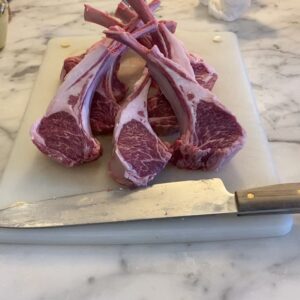 Jason Priestley Instagram - OK... so last night... day 301? Of captivity? I found this beautiful rack of lamb... butchered it... marinated the chops, for four hours, in Olive Oil, Dijon Mustard, Rosemary, Thyme, Garlic, Salt, and Pepper... made a fire... while the fire was preparing, I made a Caesar Salad... restaurant style. Anchovies et al! And roasted some broccoli with olive oil, salt, pepper and roughly chopped garlic... when the fire was ready, grilled the chops, and ate! Hope you had a good Saturday night!