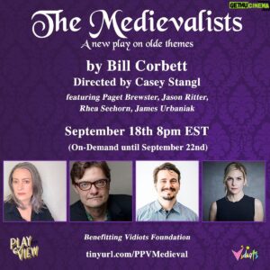 Jason Ritter Instagram - This is in two days! On Saturday! I’ll be  joining @PlayPer_View to help raise funds for the wonderful nonprofit @Vidiots with a reading of a new play by @BillCorbett Live on September 18th or watch on-demand until September 22nd! Tinyurl.com/PPVMedieval