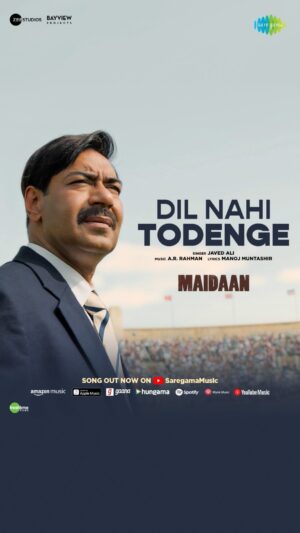 Javed Ali Instagram - Yeh waada hai ke hum... dil nahi todenge! ❤️⚽

#DilNahiTodenge - SONG OUT NOW.

@ajaydevgn @pillumani @gajrajrao @boney.kapoor @zeestudiosofficial @iamitrsharma @arrahman @manojmuntashir @bayviewprojectsllp @freshlimefilms @saiwyn @rudranilrudy @writish1 @joysengupta04 @akashaagaya @saregama_official @hydfcofficial @indianfootball @varun.tripuraneni @kalyanchaubey @javedali4u

#Saregama #SaregamaMusic #Maidaan #DilNahiTodenge #AjayDevgn ️

[Maidaan, Dil Nahi Todenge, Music, Explore]