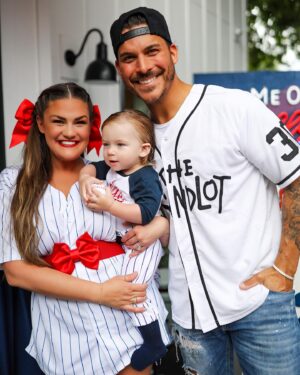 Jax Taylor Instagram - Brittany has been thinking about this party since before Cruz was even born and the day finally came where her dream birthday for our son came alive. Many thanks to all our friends and family who joined us on a busy weekend in California with it being Easter and Coachella. Cruz is so blessed to have so many friends/family we could not have imagined a better first birthday for our little slugger. We couldn’t have had such an amazing day without the help from amazing planners and vendors! All the party details are tagged below. ⚾️❤️💙 Photographer:
@ashleyrobertsphotos
Design/Coordinating:
@picnic_and_petal 
Coordinating/Balloon Installation: @glitzandgather 
Marquees: 
@alphalitlosangeles 
Custom Shelter 
@ezupshelters 
Softplay:
@modernkidsplaycompany
Custom Concession Stand: 
@darkmarqueedesigns
Pretzels: 
@worldsbestpretzels 
Popcorn: 
@thepopcorner 
Cake: 
@thegateauxshoppe_
Custom Cookies 
@megans.bakes
Custom Macarons: 
@boymama_bakes
Custom Cake Pops: 
@sweetdessertsbymaribel
Custom Neon Sign:
@britelitetribe
Custom Bar: 
@tinkerxdust
Custom Water Cans: 
@eliqs
Custom Stir Sticks: 
@atomickraftworks
Wine: 
@avaline
Custom Signage: 
@bwscreations
Table linens:
@cvlinens
Balloons provided by: 
@qualatex 
Custom Invite: 
@winkandinkpaperie
Mickey: 
@pureimaginationparty 
Charcuterie:
@bon_appecheese 
Burgers: 
@larrysburgershack