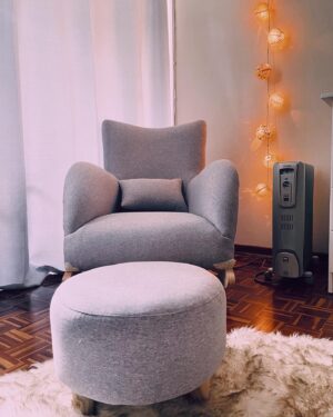 Jay Anstey Instagram - The chair is so comfy sometimes I rock myself to sleep… 😂 

I told SeanMarco I didn’t need a rocking chair in the nursery. Me being my minimalist mama self. 

A month in and I had to admit how wrong I was. 

We looked around and found this beautiful Godsend of a chair from @dreamfurn 

It goes perfectly with the room and is her favorite place to enjoy that REM sleep 😜 

My two cents for new moms is don’t skimp on a chair!!! It’s soooo worth it. 

P.S of course Goku sampled it and approves 😂 🐈 

#mom #momlife #postpartum #4thTrimester #babies #newborn #baby #family #motherhood #parenthood #momsofinsta #girlmom #momblogger #momblog #clickinmoms #lightinspired #kidsforreal #illuminatechildhood #magicofchildhood  #alternativeparenting #wildwomensisterhood #nursery #babyroom #rockingchair